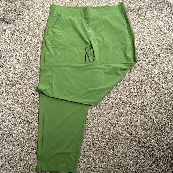 Athleta Brooklyn ankle pants size 14p green new with tags active wear - Picture 10 of 14